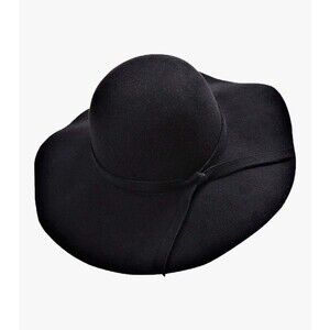 NWT Women's Wool Floppy Hat Vintage Wide Brim Felt Cap Fashion Bow Fedora Hat